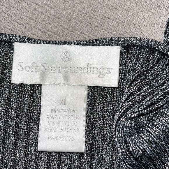 Soft surroundings grey metallic sparkly sweater dress - Picture 5 of 5